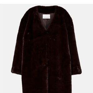 The Frankie Shop Matera Coat Dark Brown- size XS